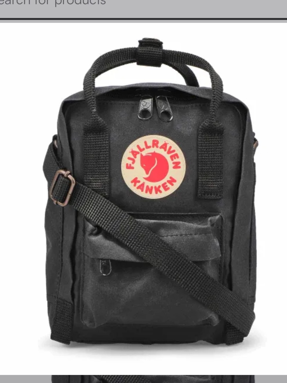Fjallraven Kanken Sling Crossbody Bag Black